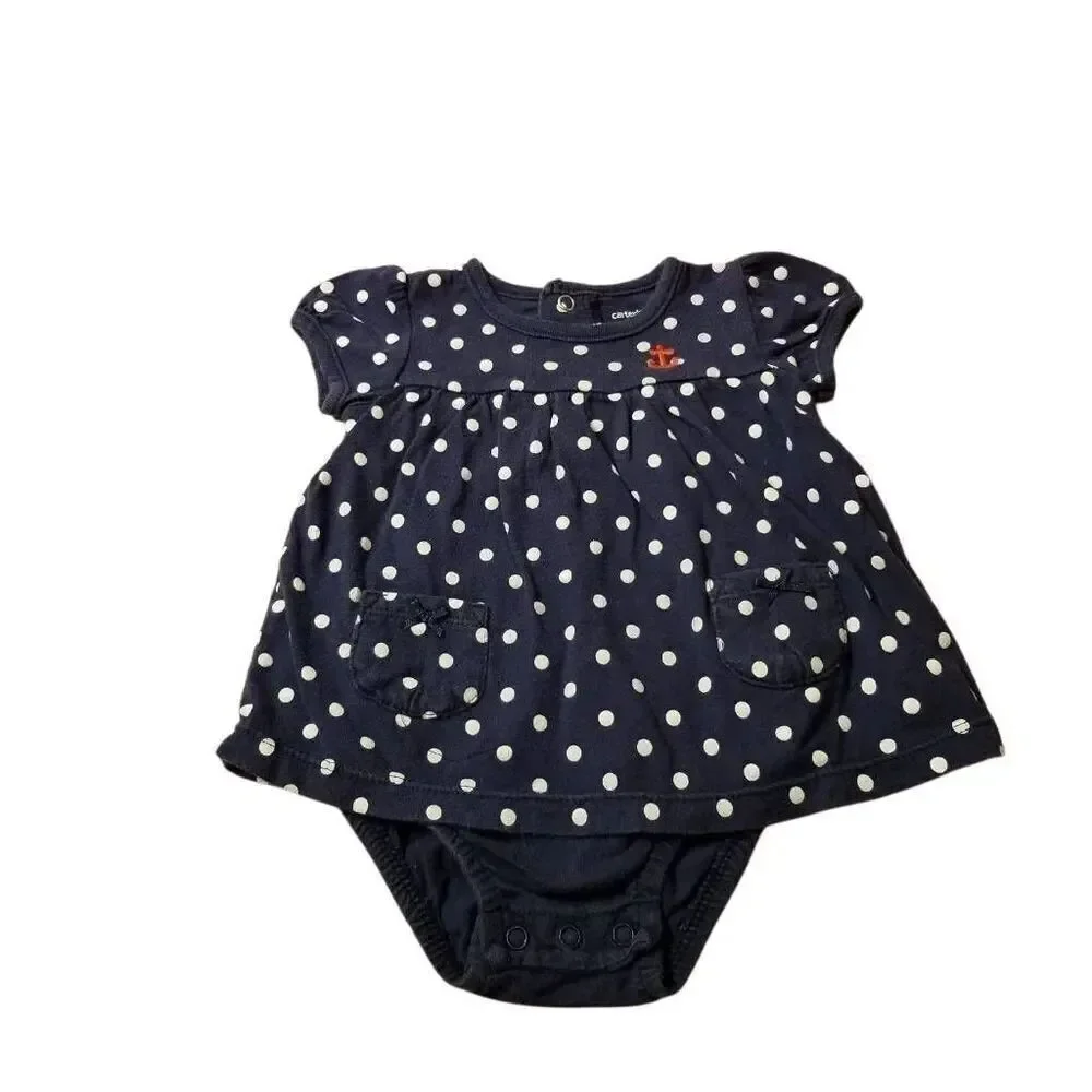 Carters anchor polka-dot romper 3-6mo